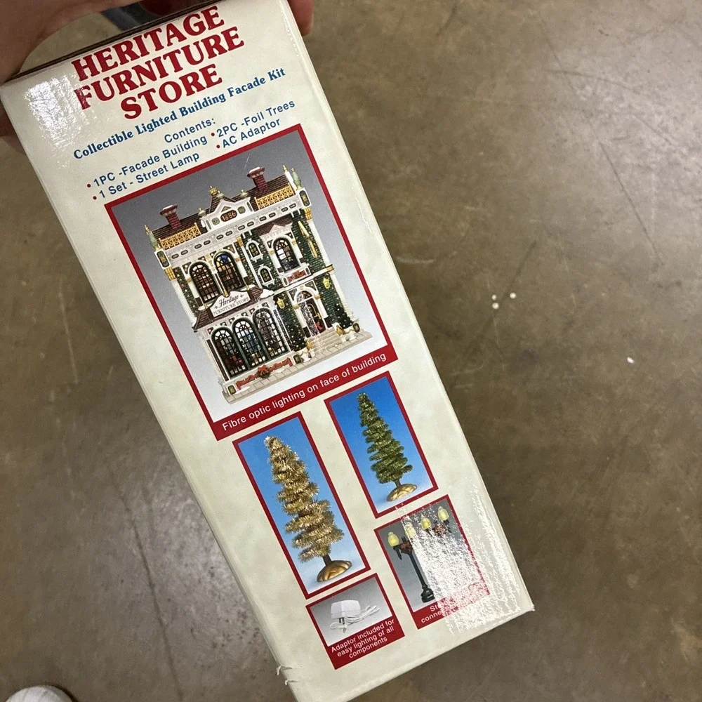 LEMAX Heritage Furniture Store Fiber Optic Lighted Christmas Building - Working!